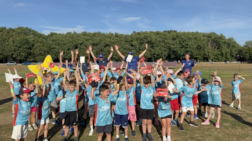 All Stars cricket children celebrating